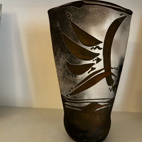 Scott Lindberg Raku Vase - Picture 2 of 3